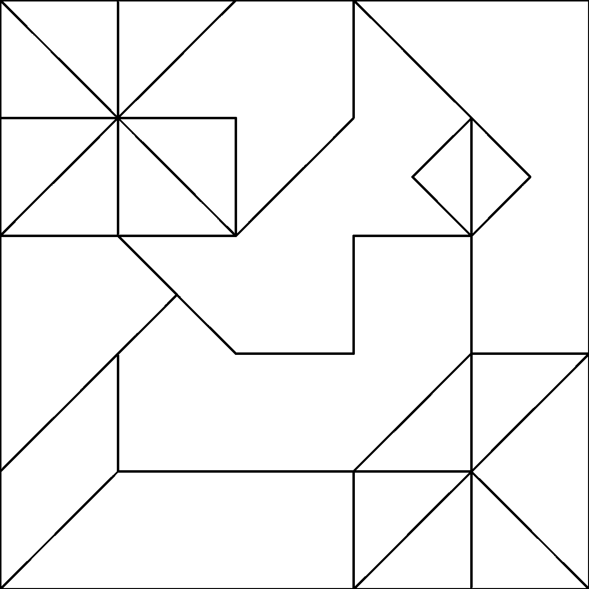 Pattern 65, Broken Dishes barn quilt pattern thumbnail
